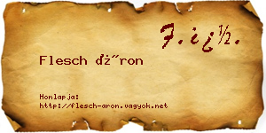 Flesch Áron névjegykártya